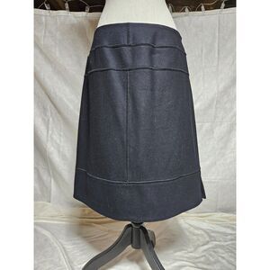 Harve‎ Bernard Women's Wool LIned skirt, Black, zipper & button closure, size 12